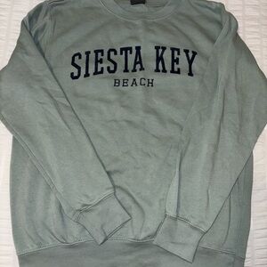 olive green crewneck